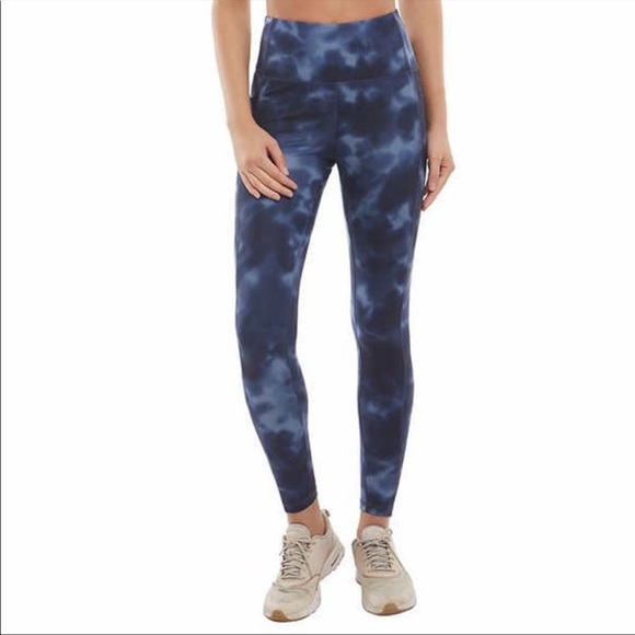 Danskin | Pants u0026 Jumpsuits | 23 Danskin 78th Length Leggings Blue High  Waisted Tie Dye Print Wpockets | Poshmark